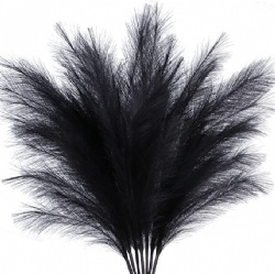 black color faux pampas grass